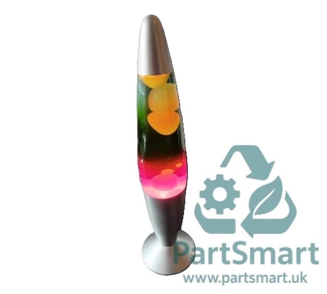 Retro Lava Lamp – Silver Base – Colour Changing Wax